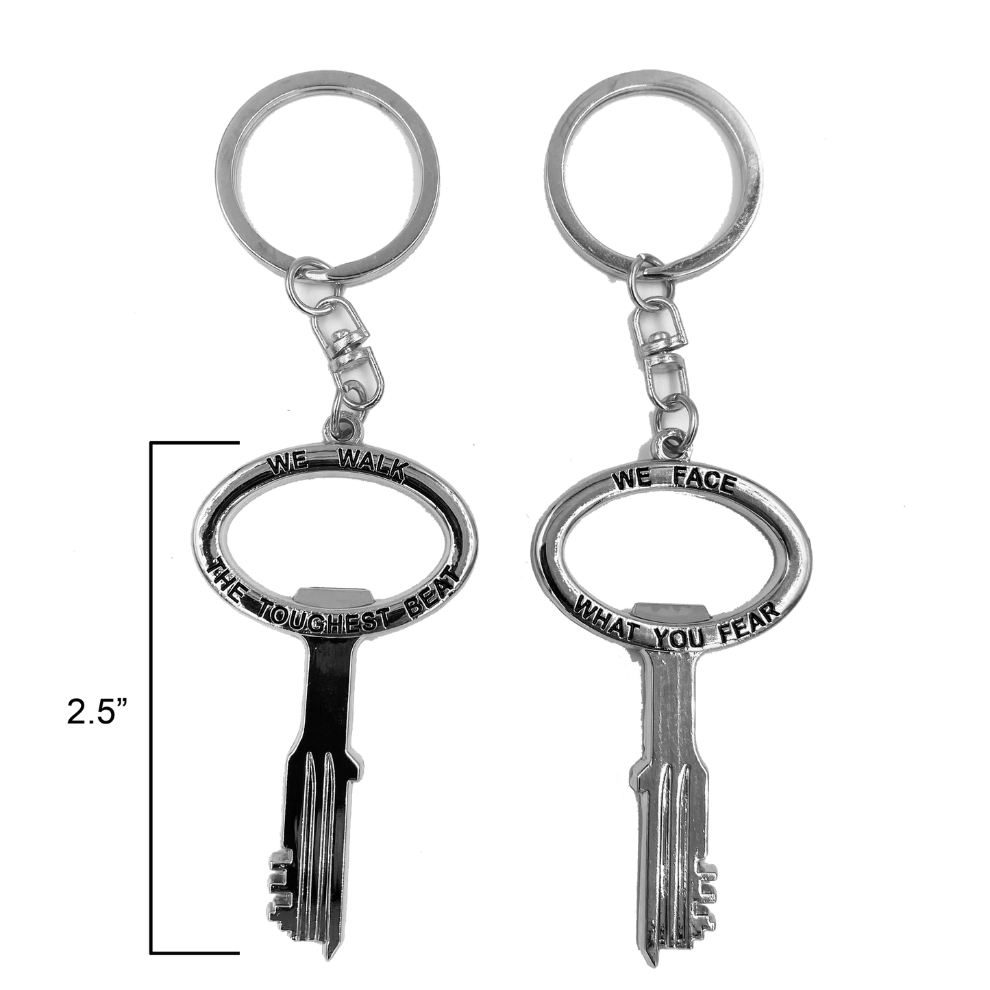 EE-021 Silver Prison Jail Key bottle opener keychain challenge coin Correctional Officer CO Corrections thin gray line