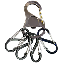 GL12-008 Carabiner Keychain with 4 carabiner clips and bottle opener function corrections police work