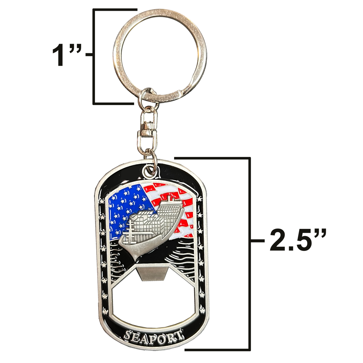 GL9-008 CBP Officer OFO Seaport A-TCET Trade Cruise Ship Passenger Challenge Coin Keychain Bottle Opener