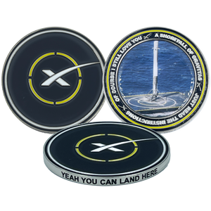 BL13-006 SpaceX Landing Pad Challenge Coin Landing Zone