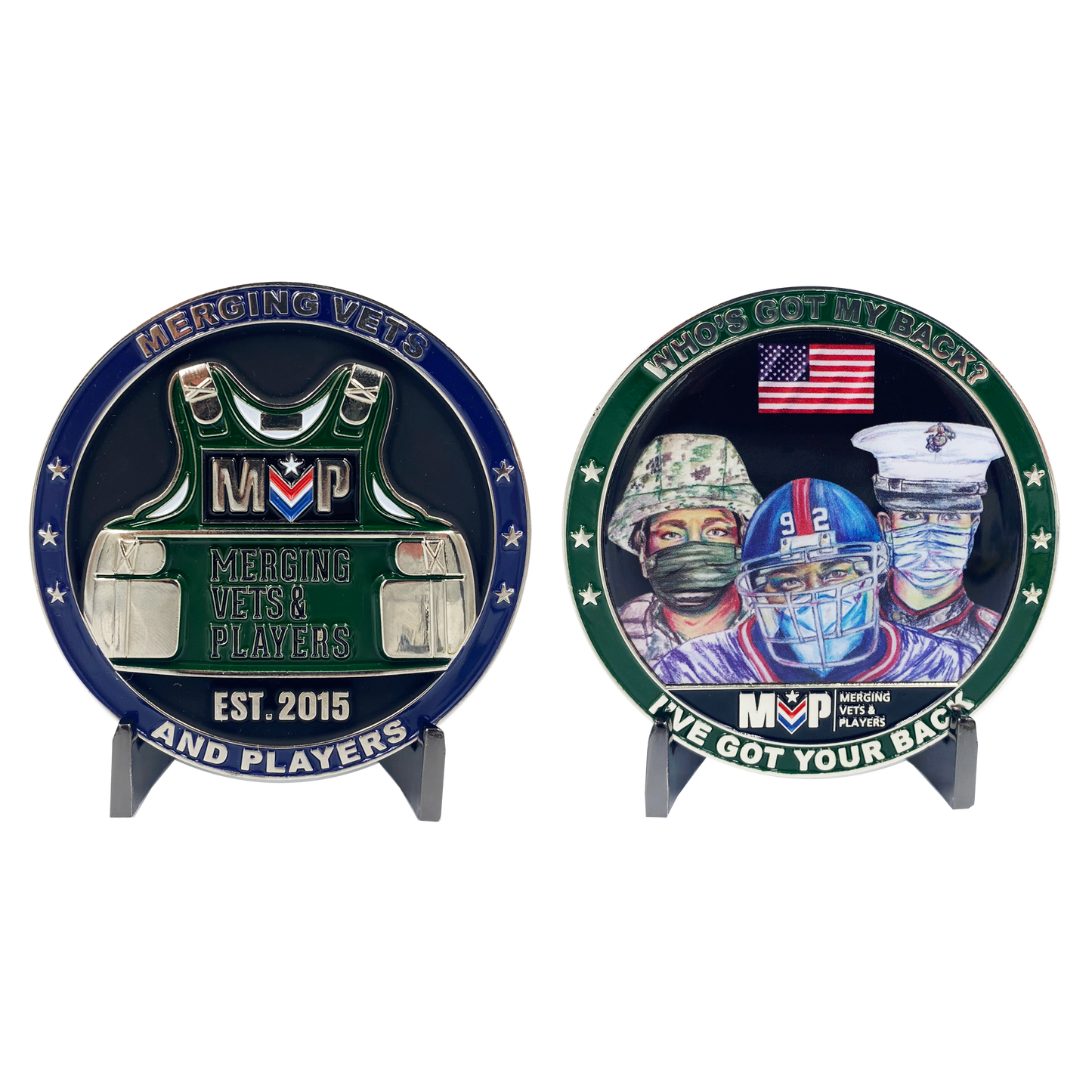 DL11-12 Official Limited Edition MVP Pandemic Heroes Challenge Coins Merging Vets and Players