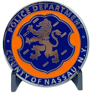 EL3-003 K9 Canine NCPD LI Nassau County Police Department Long island Dept. Challenge Coin thin blue line