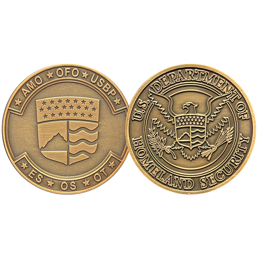 discontinued BL14-017 CBP AMO OFO Border Patrol ES OS OT Challenge Coin Field Operations CBP Officer
