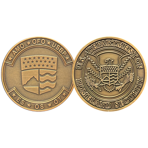BL14-017 CBP AMO OFO Border Patrol ES OS OT Challenge Coin Field Operations CBP Officer