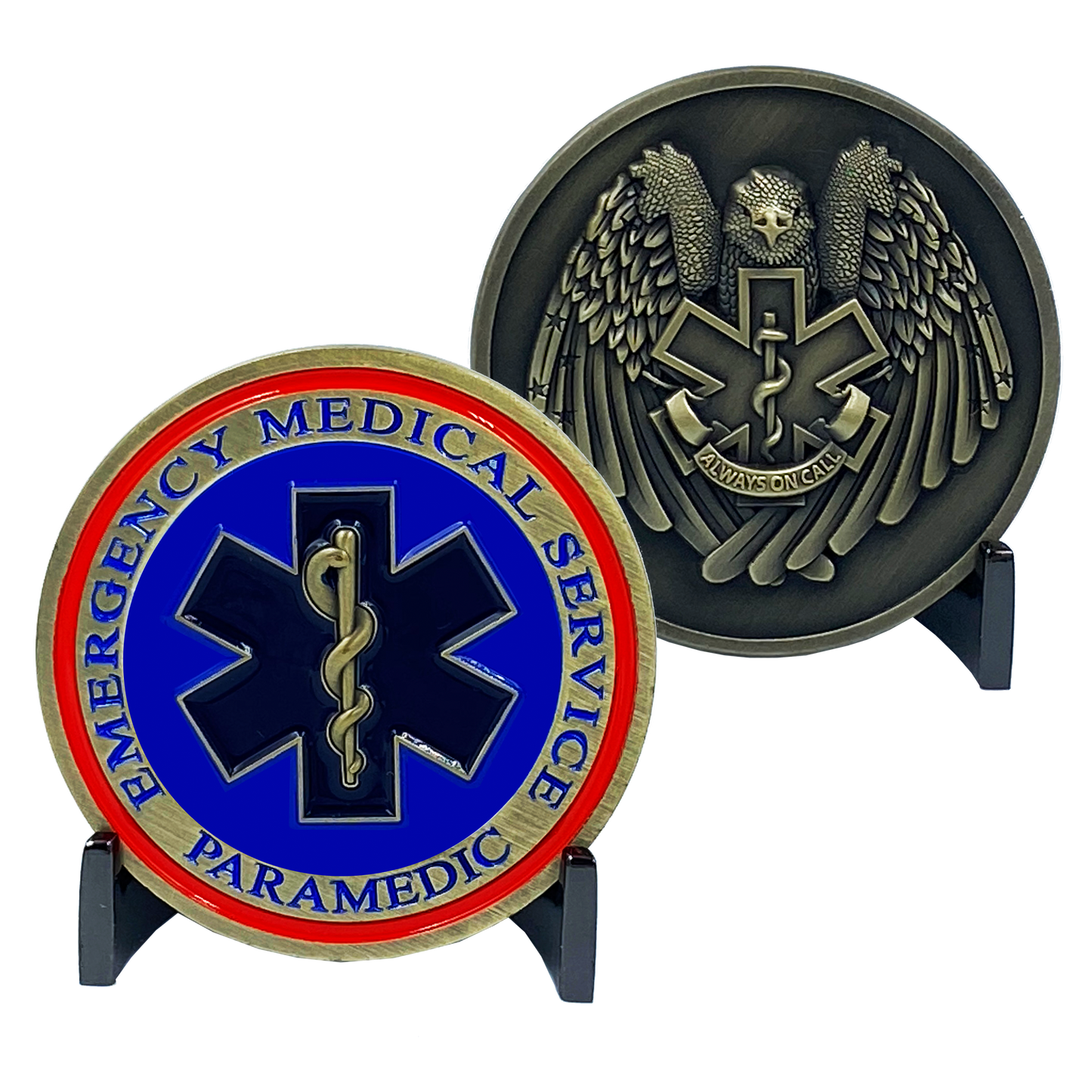 CL11-04 Emergency Medical Services Paramedic ALWAYS ON CALL EMT EMS Challenge Coin