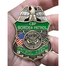 GL5-001 CBP Border Patrol Agent Thin Green Line Flag Challenge Coin BPA Proverbs 28:1 Lion