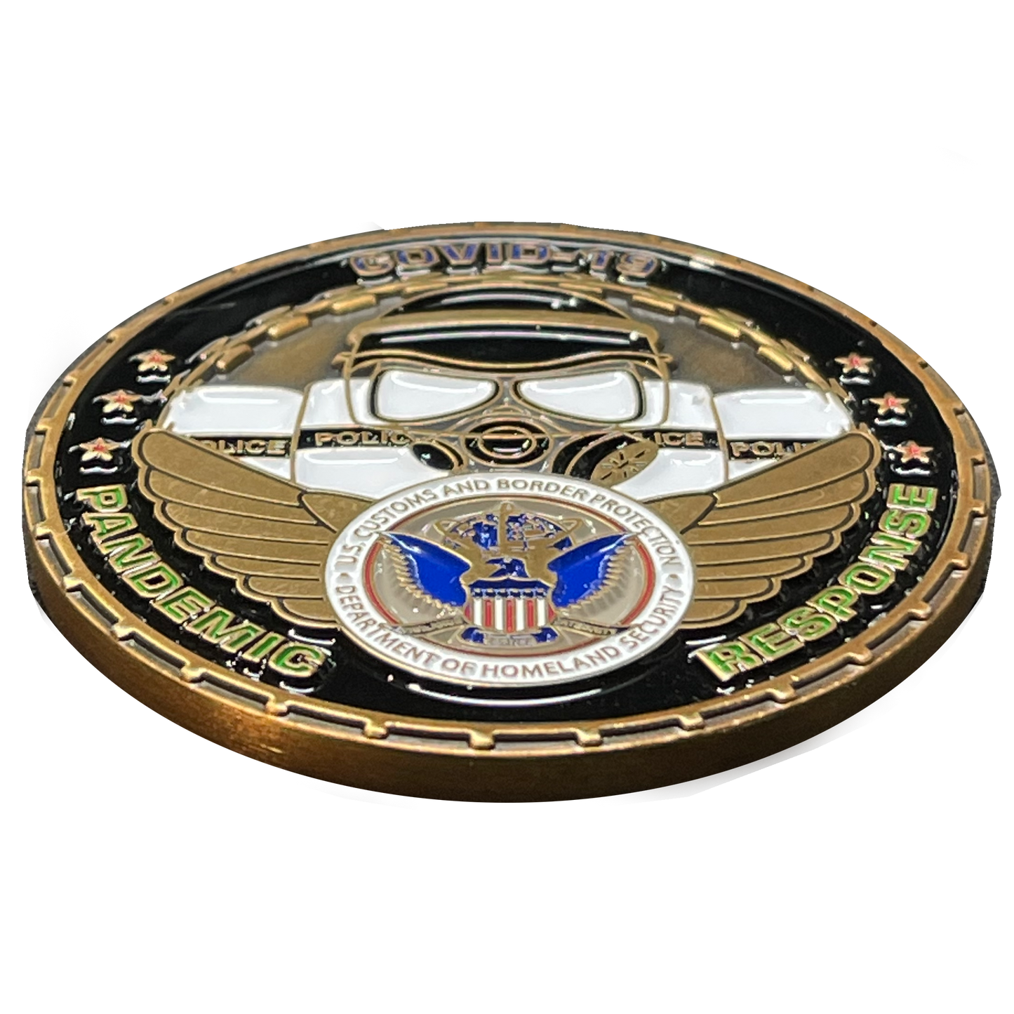 BL12-013 Border Patrol Field Operations AMO Air and Marine Pandemic Response Team New CBP Seal Police Challenge Coin