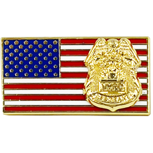 BFP-004 New York Police Department Sergeant American Flag Pin USA NYPD SGT