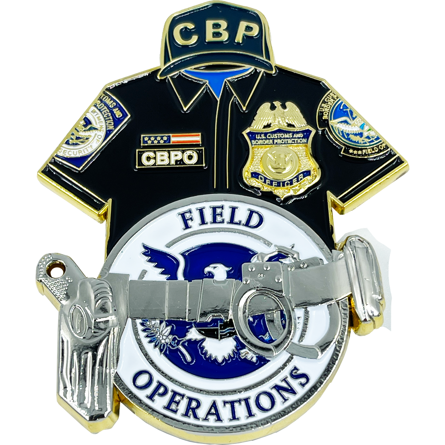 BL6-004 CBP uniform shirt duty belt HK P2000 Field Operations OFO Field Ops Challenge Coin CBPO CBP Officer