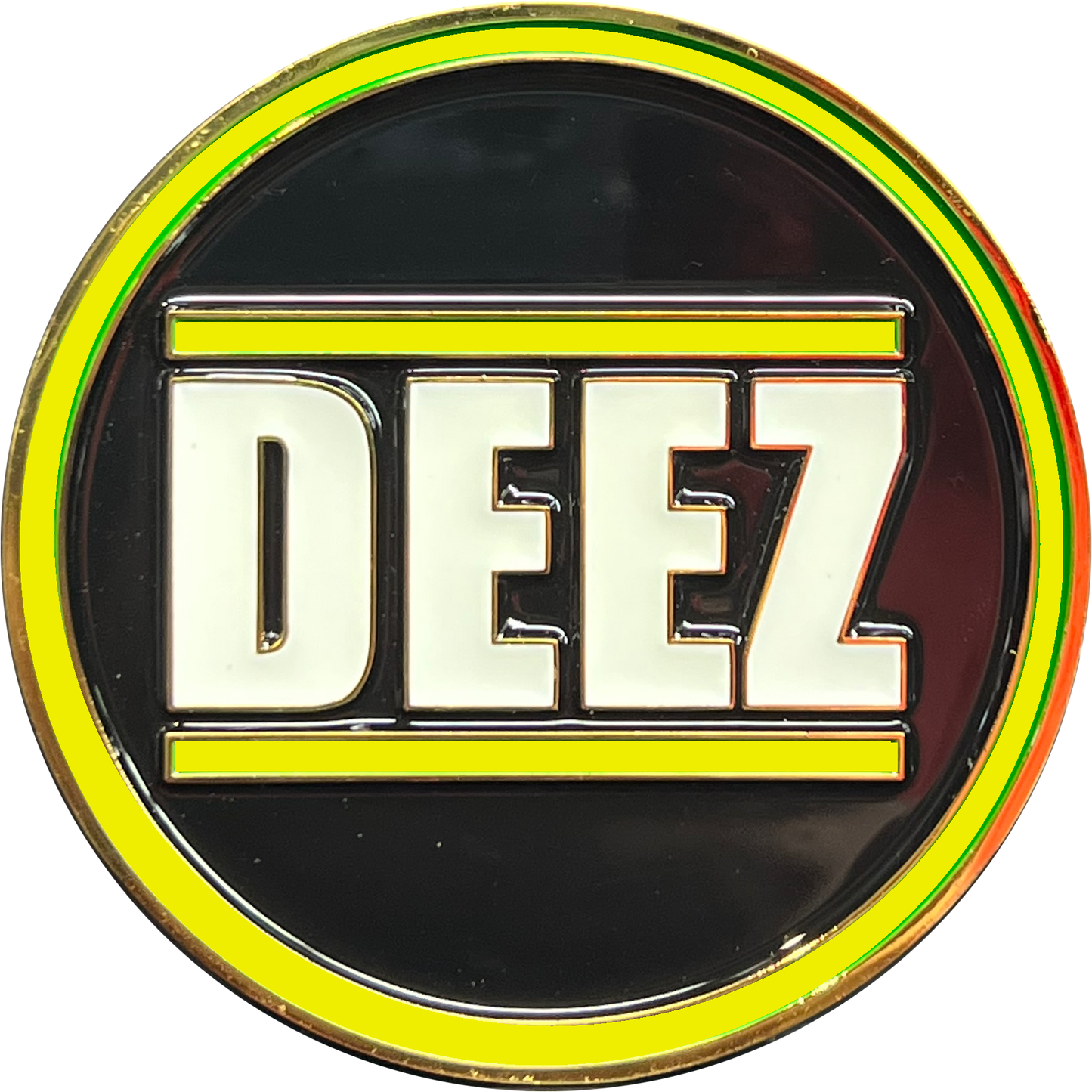 GL2-003 Deez Nuts challenge coin with 3D nuts Dispatcher Funny Gag Gift Thin Gold Line yellow